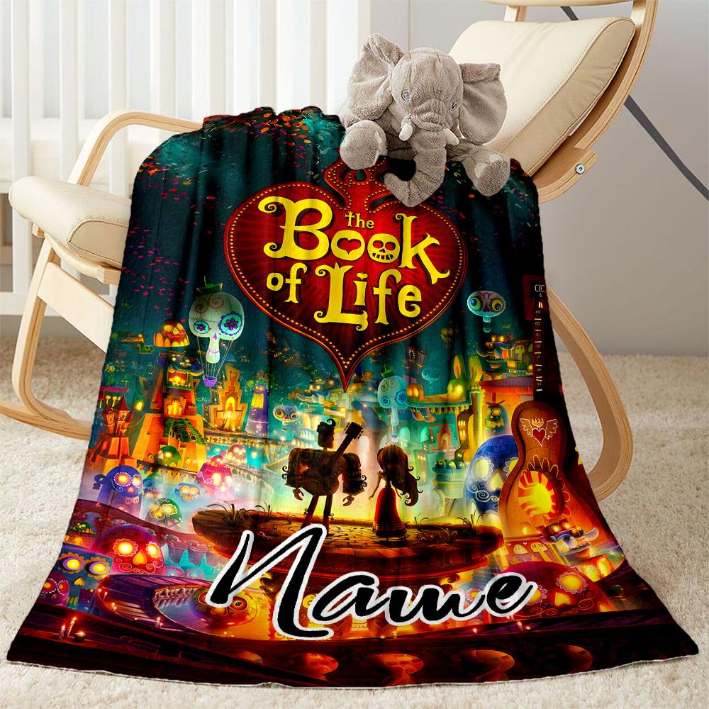 Magic Life Adventure Customize Your Name Blanket Throw Customizable Blanket Soft Warm Cozy Versatile for Office Chair Nap Home Decor Seaside