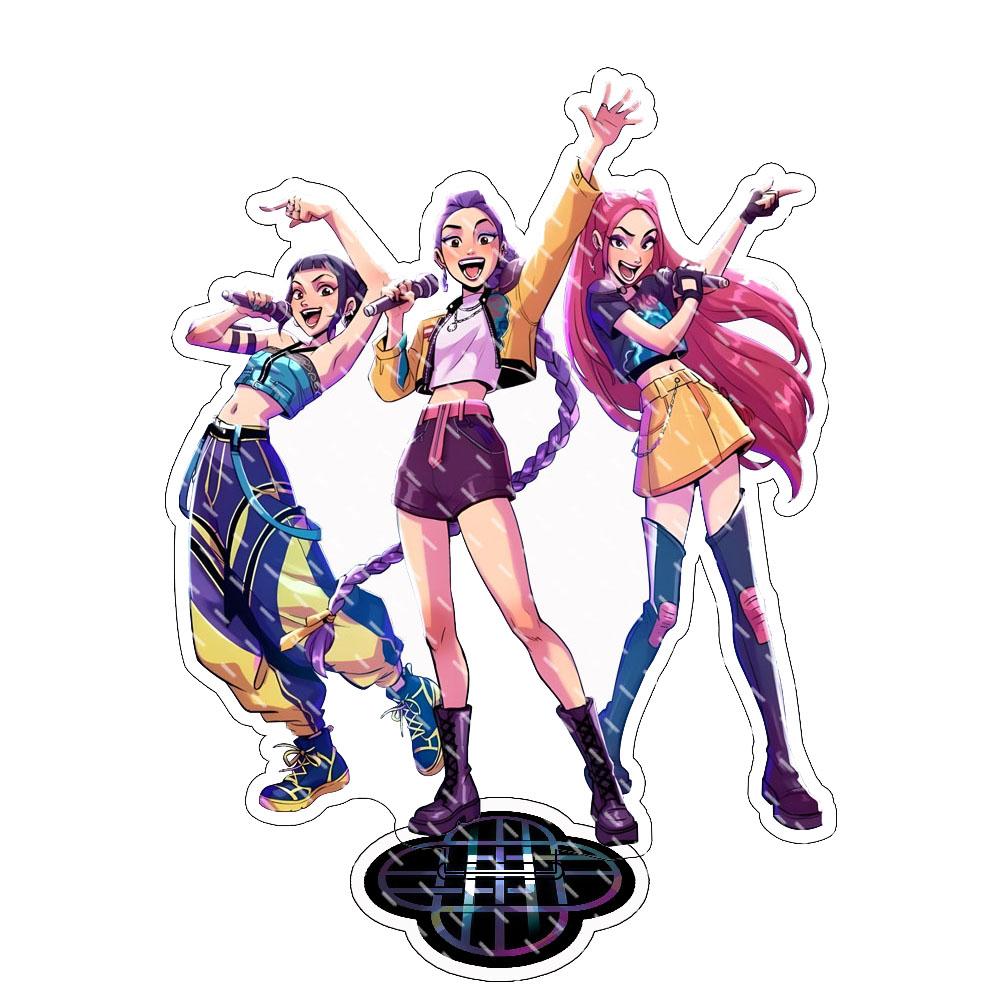 Anime KPop Demon Hunters Figure Acrylic Stand Model Rumi Mira Zoey Birthday Tabletop Decoration Christmas Fans Gifts 15cm