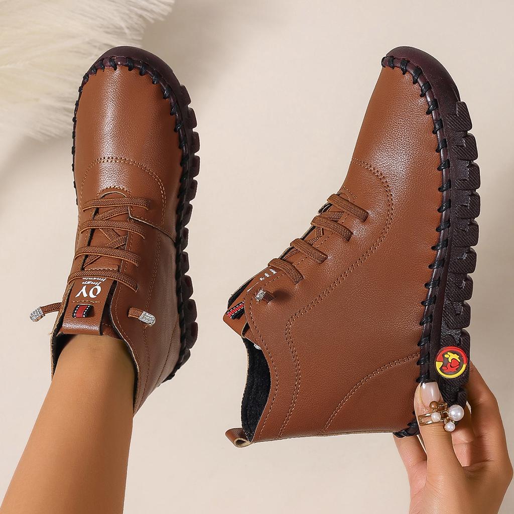 Mode Damen Ballerinas Stiefel 2024 Neu Herbst Winter Lässig Mode Plateau Slipper Stiefeletten Damen Weich Bequem Mama Schuhe für Damen