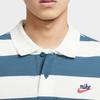 Nike Round Neck Striped Casual Short Sleeve Polo Shirt Men Tops Blue DJ0330-058