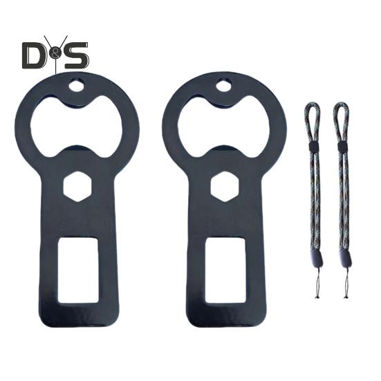 

2 шт. металлическая открывалка для бутылок пива, газировки с веревкой портативная многофункциональная открывалка для бутылок с брелком подарок для любителей активного отдыха 2pcs