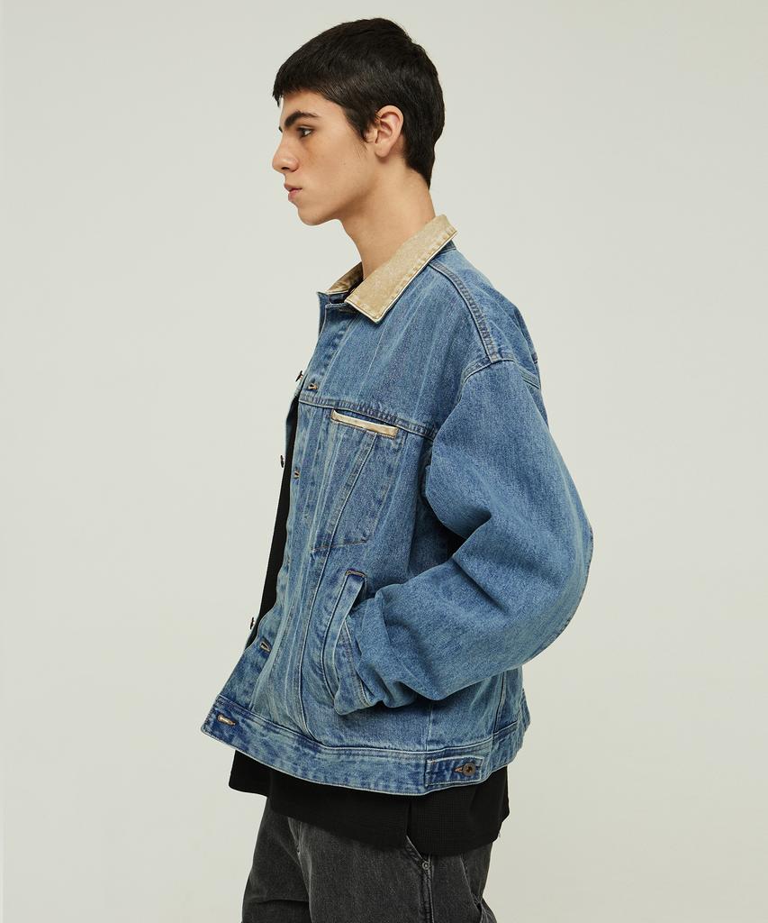 Magoodgan Trucker 5111 Fade Wash Semi-Overfit Medium Indigo Denim Jacket