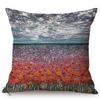 Sunrise Landscape Oil Painting Art Sofa Decorative Throw Pillow Case Sunset Flower Sea Living Room Chair Cushion Cover Cojines