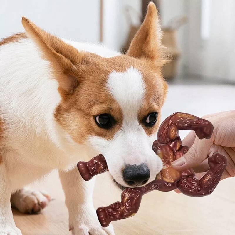 Langlebiges Nylon-Hundekauspielzeug mit Rindfleischgeschmack Ideal für Stressabbau und Training