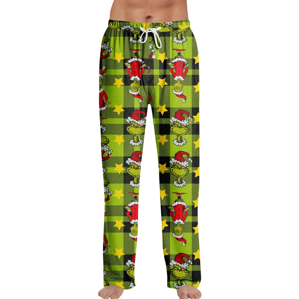 Pyjamasbukser Nattøy Fritidssnor Elastisk midje Bukser Komfortable Rette Yoga Løse Bukser