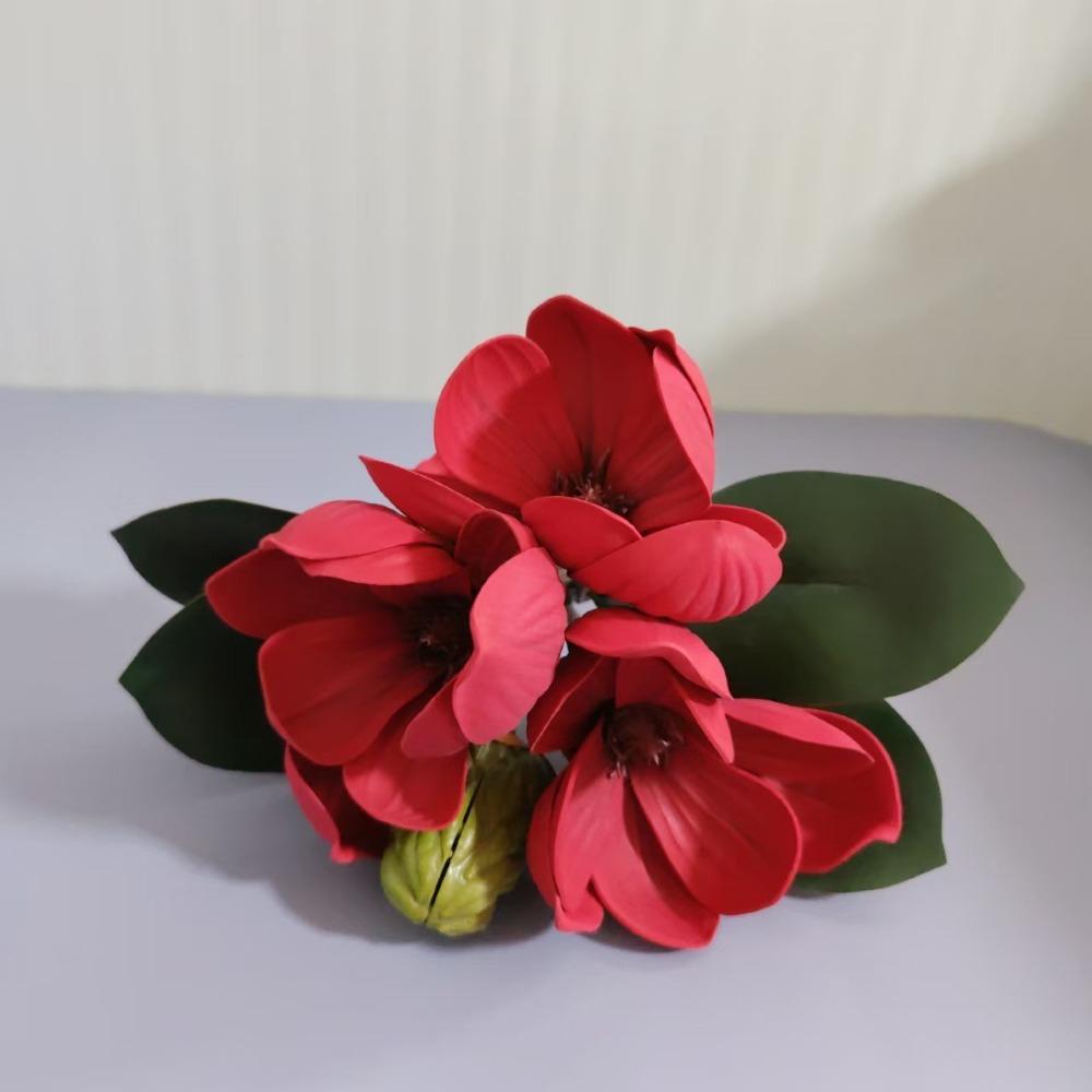 Real Touch Artificial Magnolia EVA Fake Orchid Lifelike Simulated Flowers  Gift