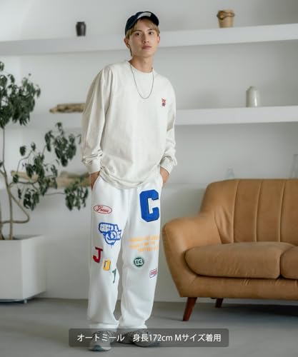 IMPROMES Casual SIDEWAYSTANCE Embroidered Downer Fox Long Sleeve T-Shirt, Men's, White