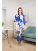 Women's Summer Silk-Feel Cardigan Pajama Robe - Long, Lightweight, Sexy Bathrobe