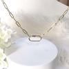 Stainless Steel Basic Live Chain Pendant Necklace Furnace Vacuum Electroplating Versatile Ladies Necklace