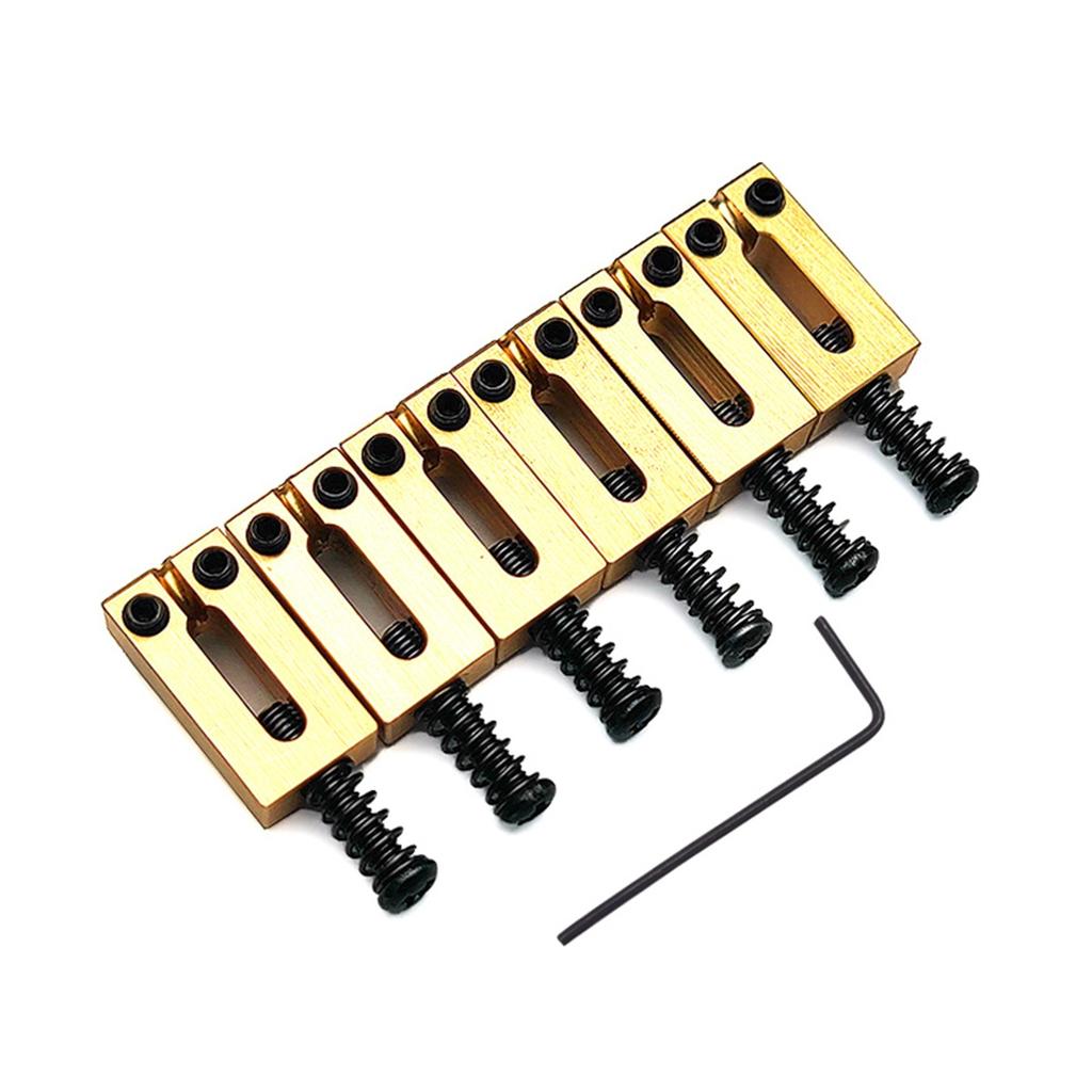 6 10.5MM String Spaces Solid Brass Electric Guitar Bridge Code Code Pull Code String Saddle for Fender