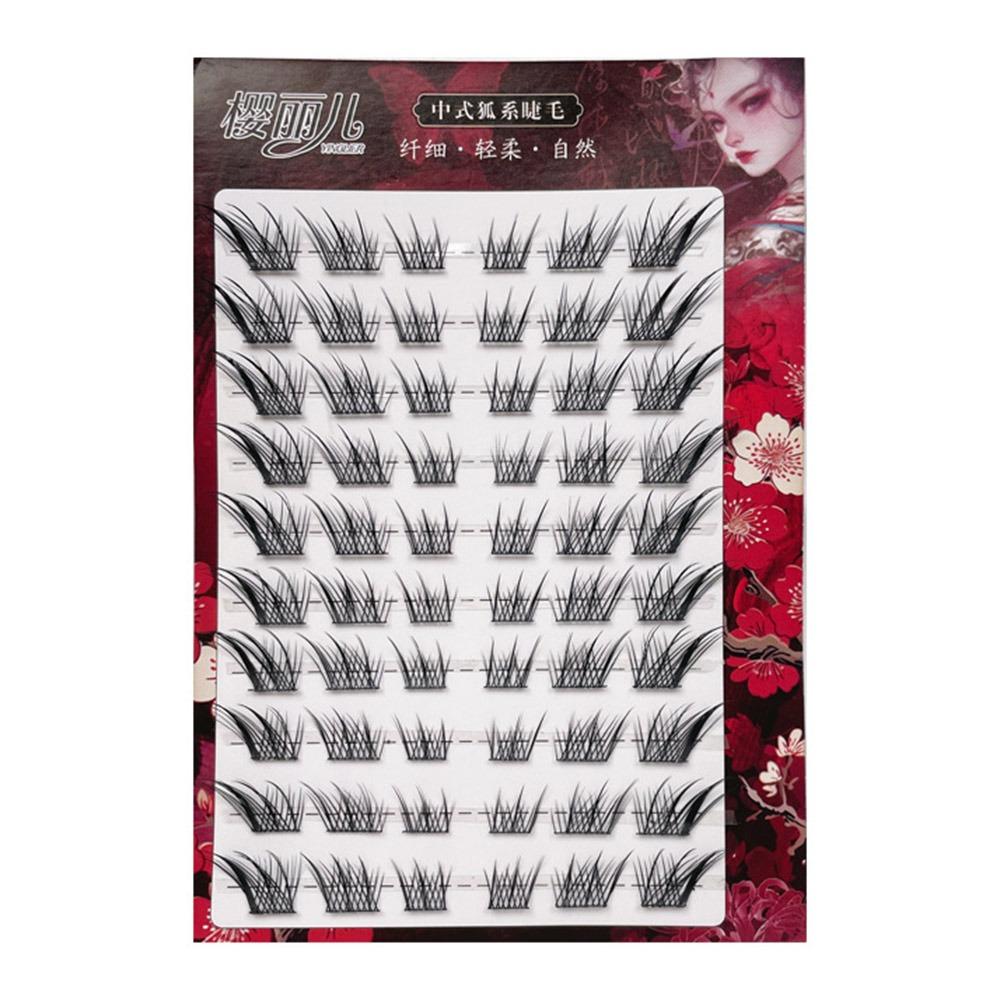 Self-Adhesive Fox Eye False Eyelashes Manga DIY Lash Extensions Individual Lashes  DIY At Home