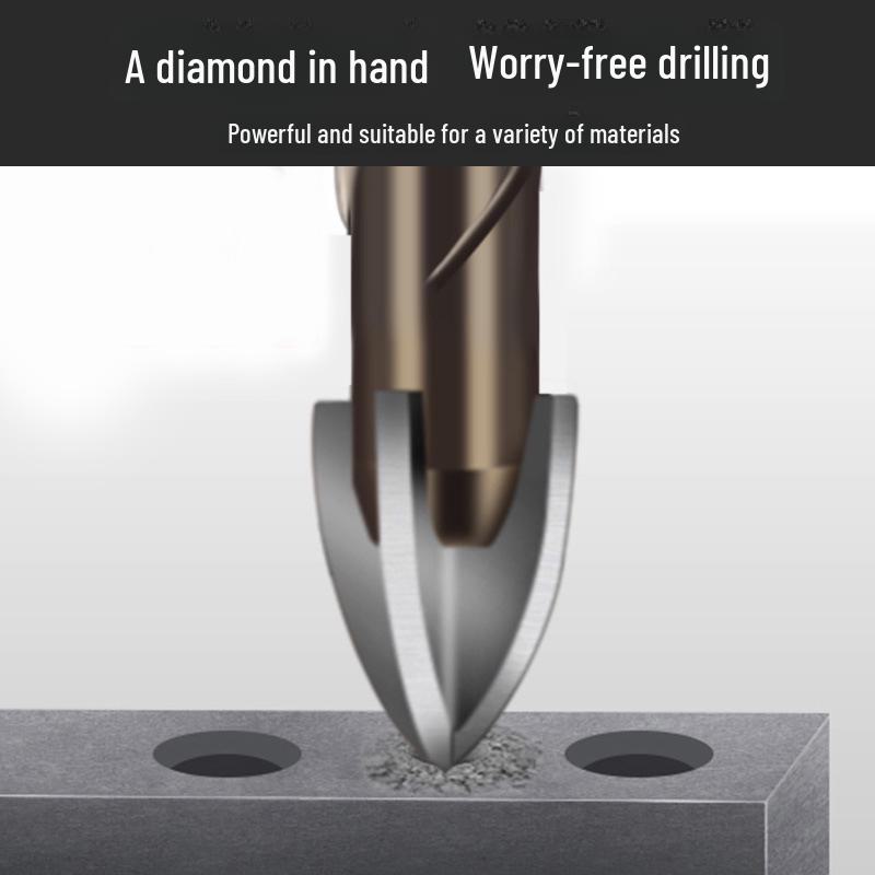 Hex Shank Spiral Groove Cross Alloy Drill Bit for Ceramic, Glass, Tile & Vitrified Tile.