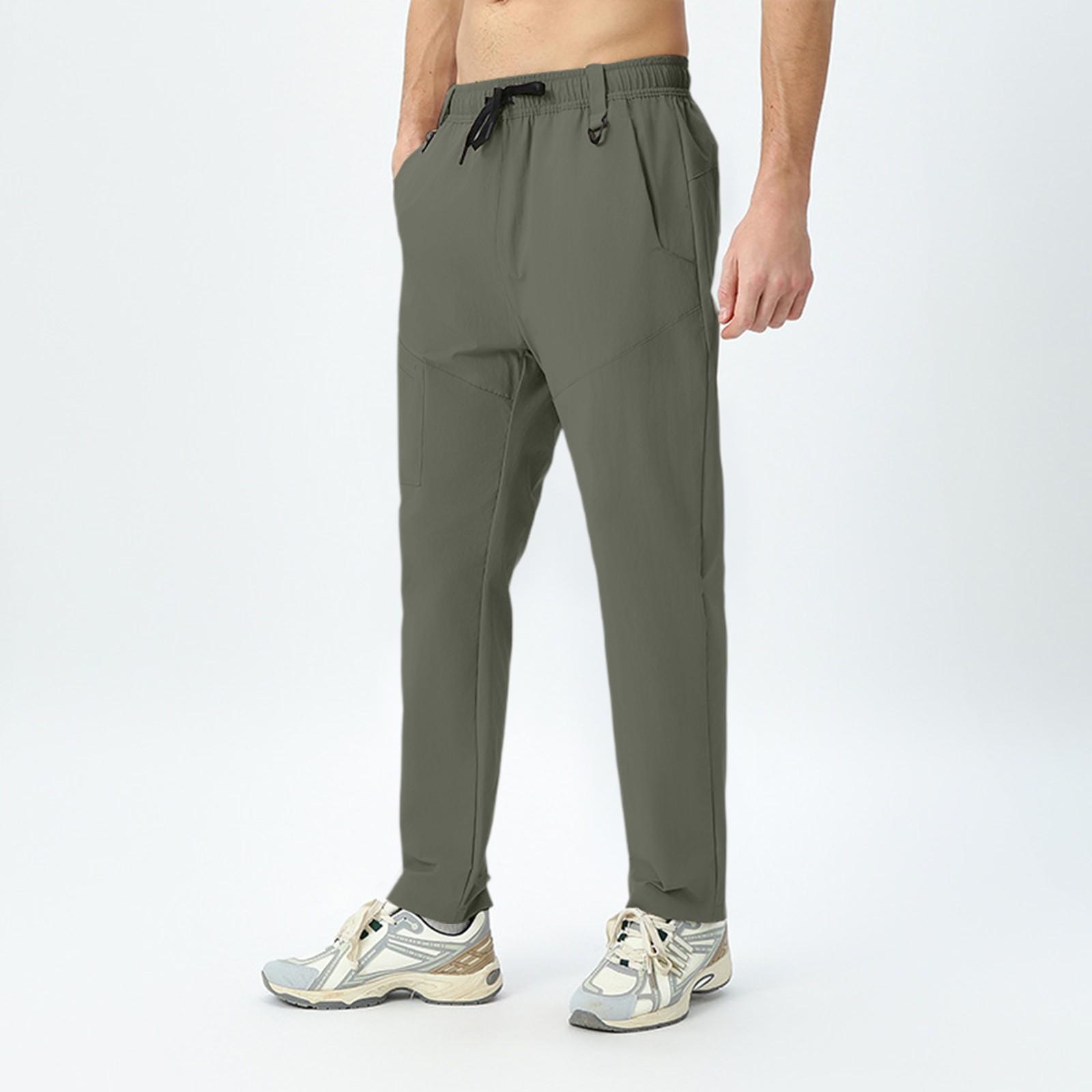 

Men s And Women s Casual Sports Mountaineering Elastic Waist Trousers, Drawstring Breathable And Wear-resistant Multi-pocket Trousers XXXL армія зелений колір