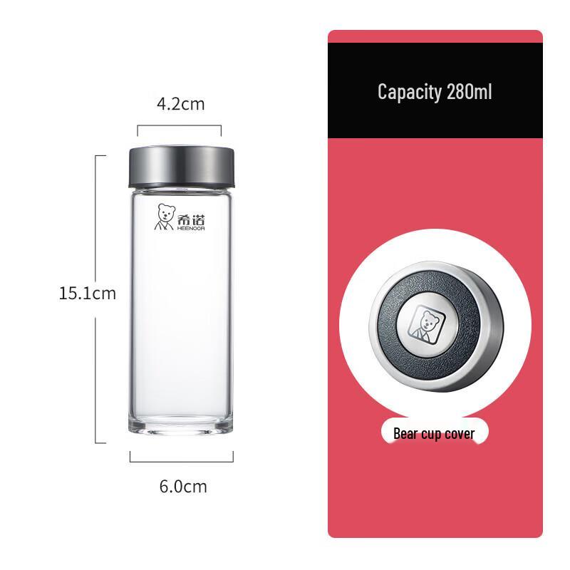Xinuo Hitzebeständiger Glas-Wasserbecher