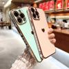 Soft Electroplated Love Heart Phone Case For iPhone 11 12 13 Pro Max XS X XR 7 8 Plus Mini SE  Silicone Bumper Cover