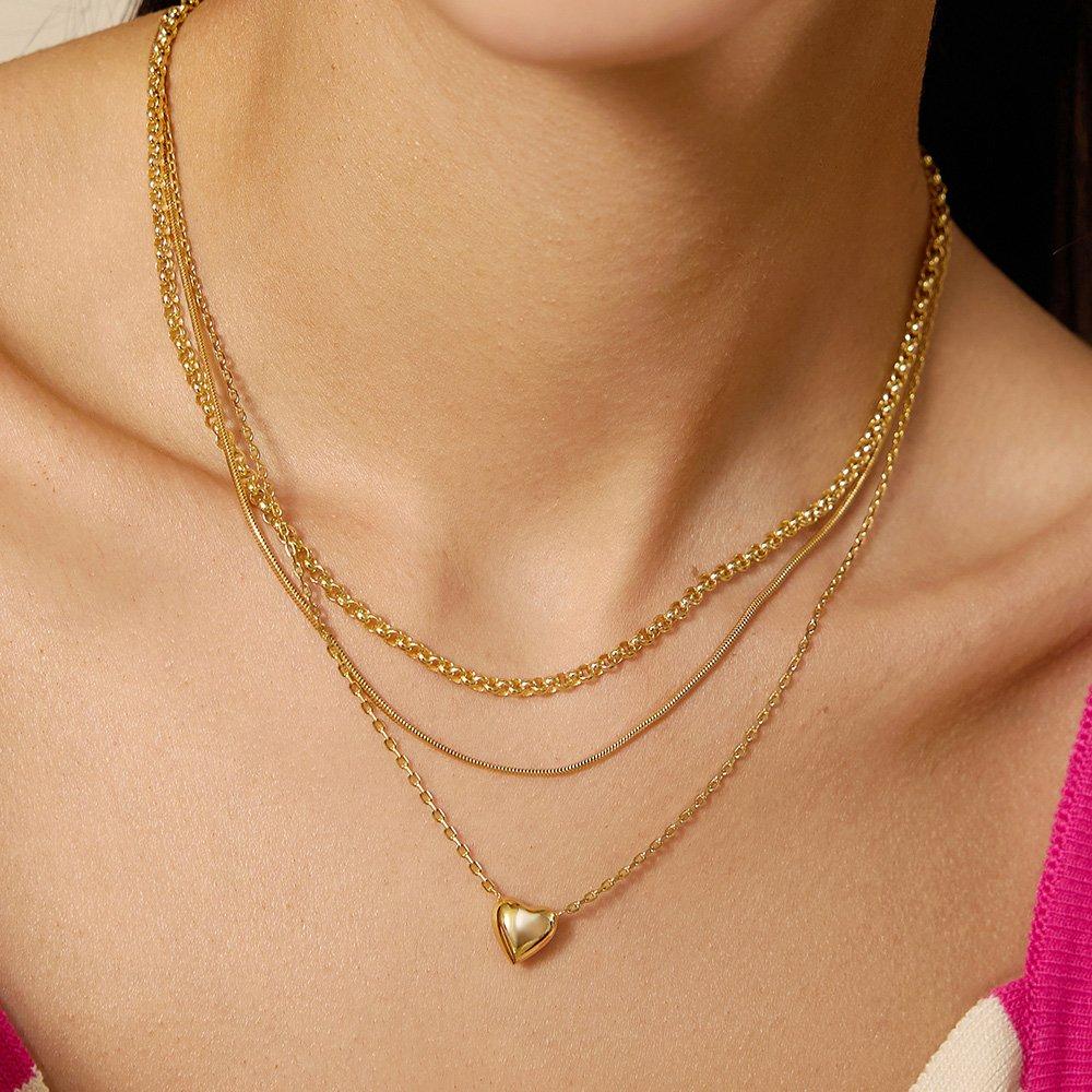 Sweet Heart 925 Silver Necklace N064-02G