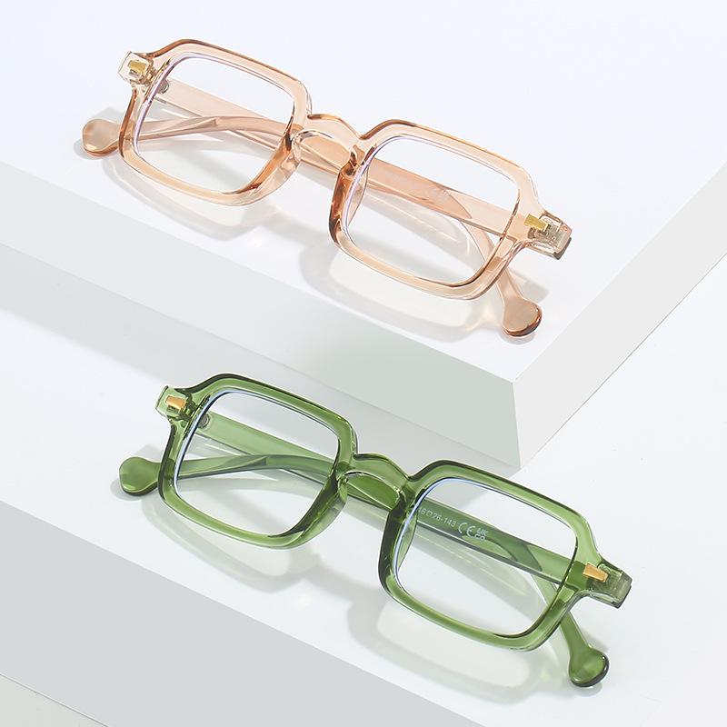 Anti-Blue Retro Rice Nail Black Frame Glasses Frame Light Luxury Flat Glasses Can Be Equipped With Myopia Glasses Frame