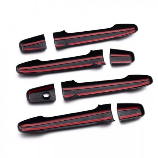 Carbon Fiber Door Handle Cover Trim For Mitsubishi Outlander Sport Accessories