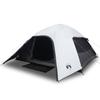 Dome Camping Tent for 4 Persons White & Dark Waterproof
