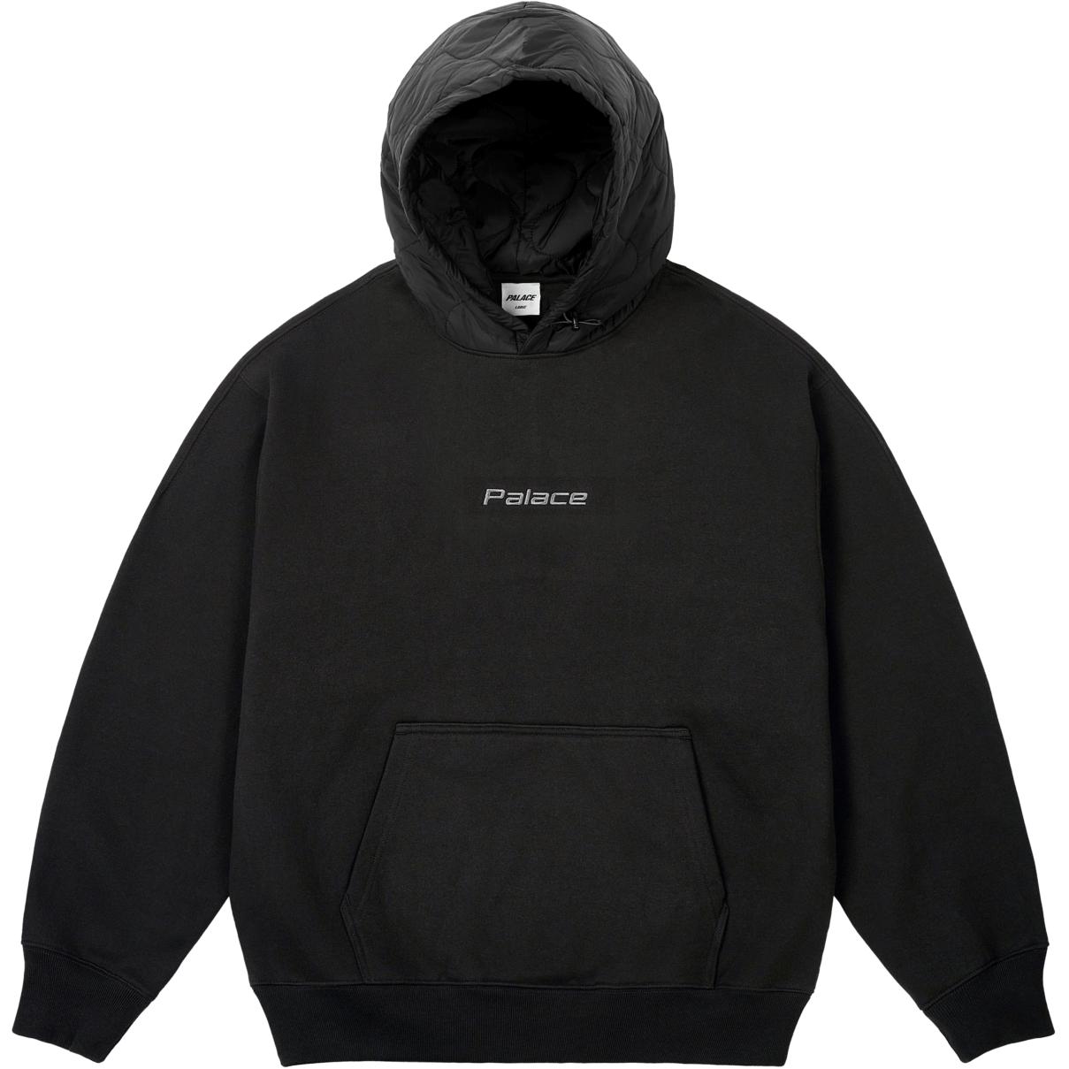 

Palace Сбивающий с толку шрифт Худи Черный Унисекс Топы P27CS190 XL