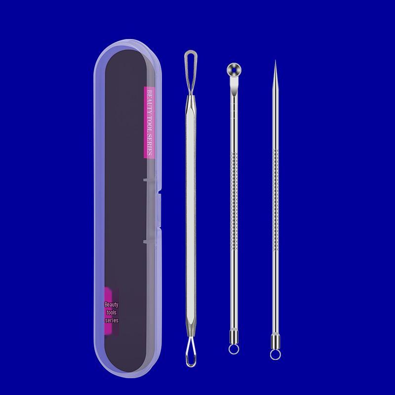 Stainless Steel Blackhead Remover Tool - Needle & Clip for Acne and Makeup.