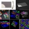 Pocket Sized LED Card Lamp Nameplate Light with Rainbow Effects for Business Professionals Transparent Name Tag Board
