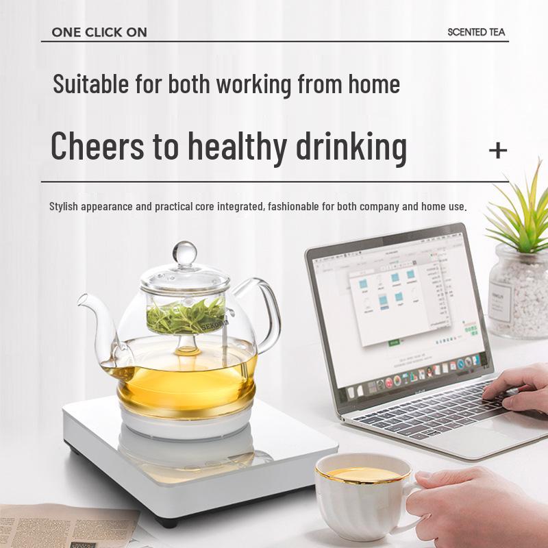 Seko Automatic Water Boiling & Tea Brewing Glass Kettle - Spray & Steam Functions, Electric Heating, Model W19