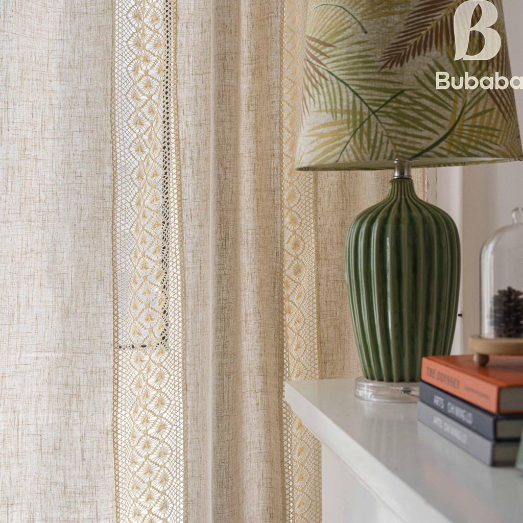 Amerikanische Polka Dot Häkel-Patchwork-Vorhänge für Wohnzimmer, Schlafzimmer oder Erkerfenster