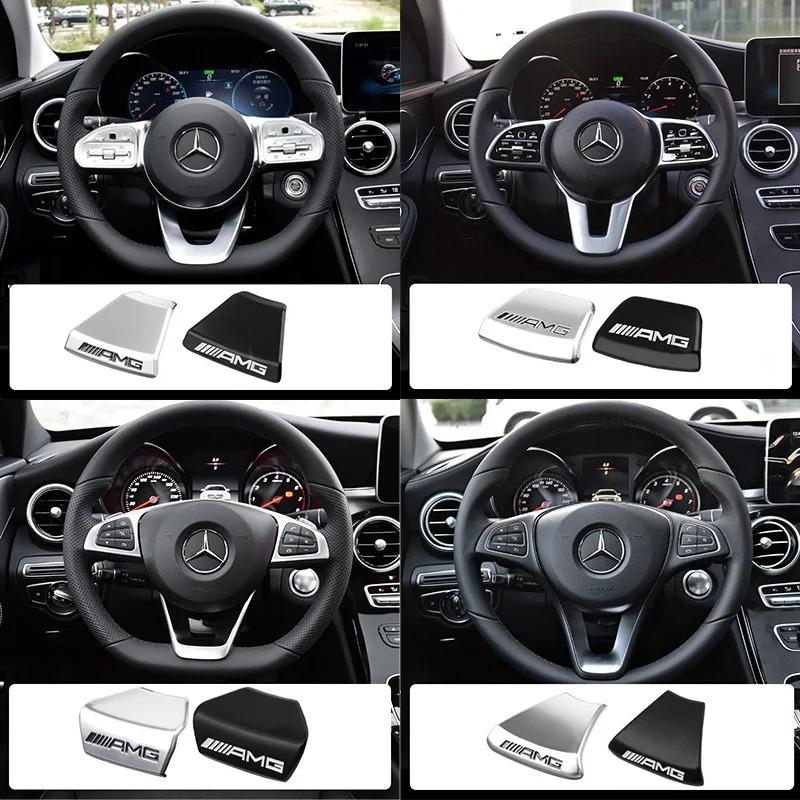 2025 Hot Car Emblem Steering Wheel Decoration Badge Sticker For Mercedes Benz AMG W206 W204 W205 W212 W213 W221 W222 W223 W251 W