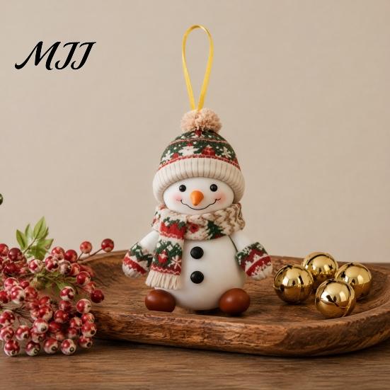 Christmas Gift Tags Snowman Hanging Ornament, 2D Acrylic Lightweight Pendant, Fade Ornaments Resistant Piece for Holiday Tree Party Festive