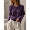 Womens Loose Fit Knit Sweater Long Sleeve Soft Pullover Fall Winter Casual Wear