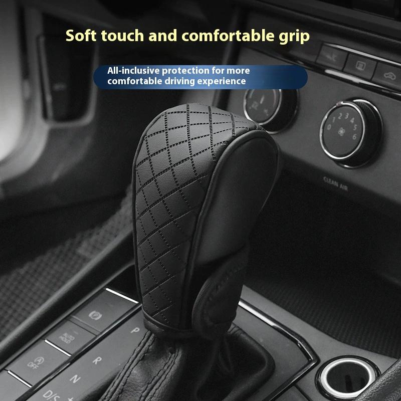 Car Gear Shift Dust Cover & Handle Cover - Universal Fit, Anti-Slip Comfort Grip, Easy to Install, Durable Protection