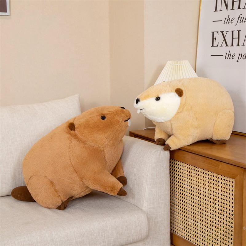 Beaver Plush Adorable Toy Cartoon Sofa Decor Gift Girls Cuddly Decorative Doll