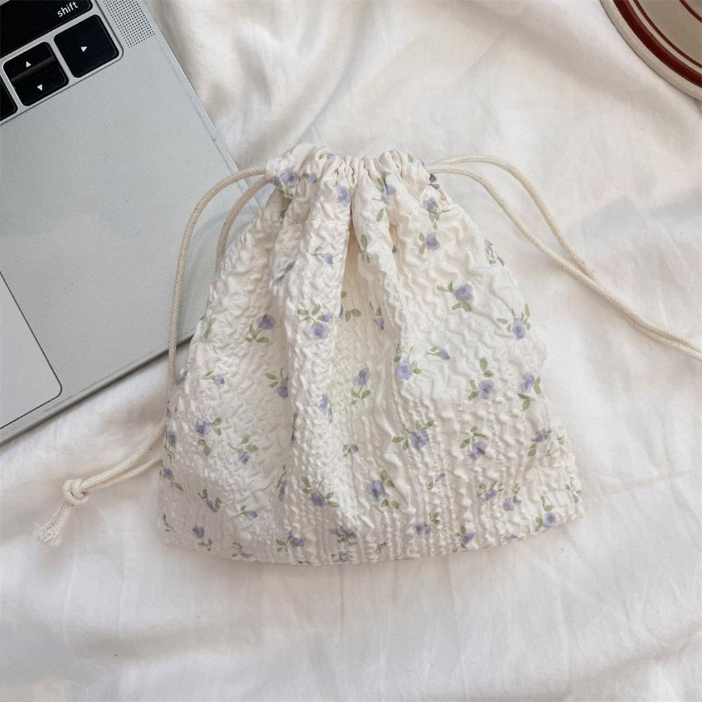 Niedlicher Cartoon Kordelzugbeutel Aufbewahrungsbeutel Kompakte Kosmetiktasche Make-up Organizer für Pinsel Schlüssel Reise-Essential