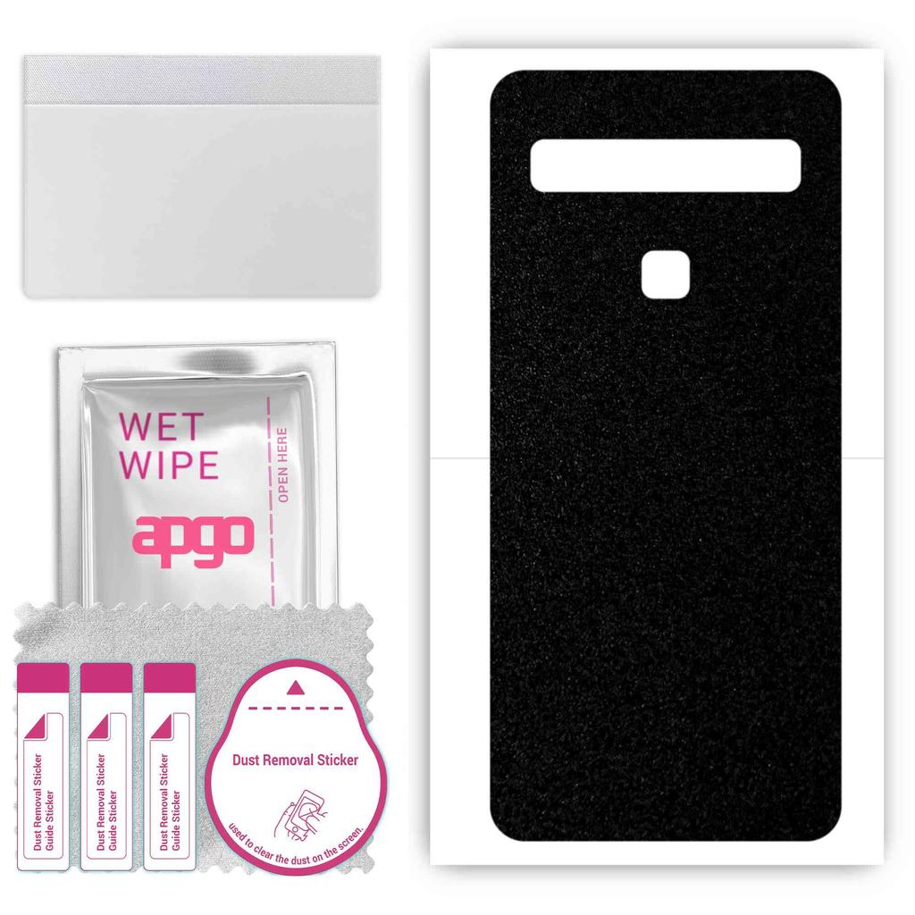 apgo Protective Skin Sticker for the Back Compatible with TCL L10 Lite, Wrap Film, Foil, Vinyl - Pattern Matte Black