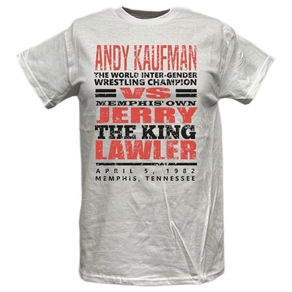 Andy KaufUnisex vs Jerry Lawler White Tshirt S