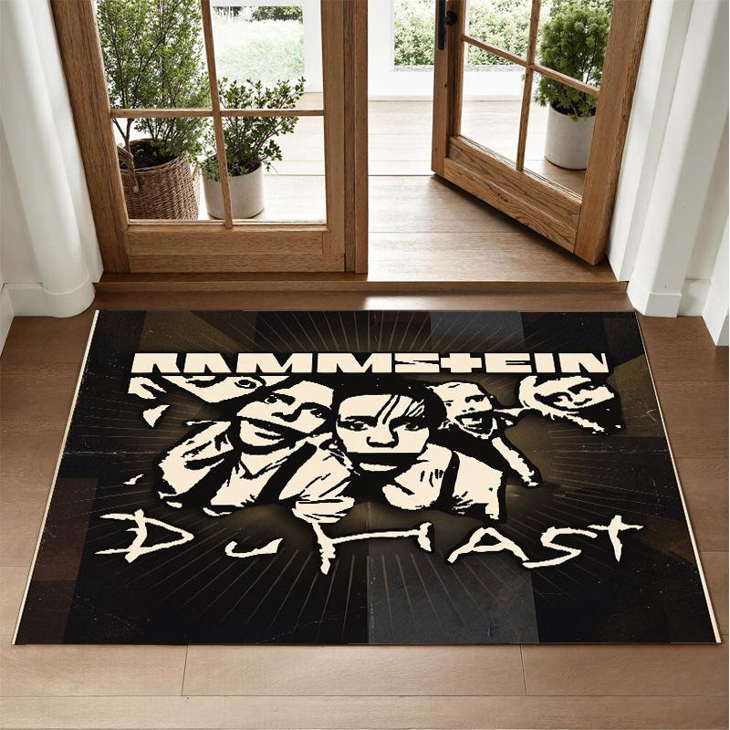 Rammstein Design Kristall-Samt Teppich Weiche Dekorationsmatte für Schlafzimmer Eingang
