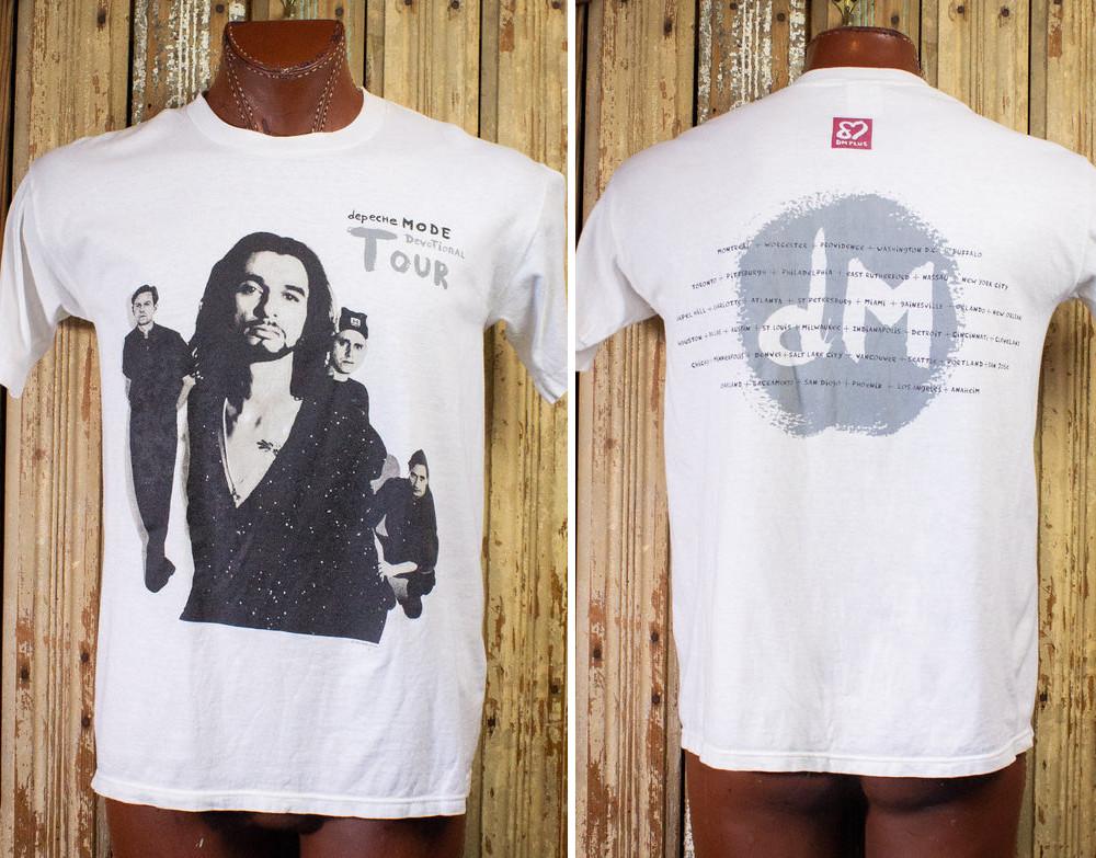Vintage Depeche Mode Devotional Concert T Shirt 1993 White L