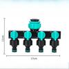 Outdoor Garden Four Way Water Divider Valve One In Four Out Diverter Nipple Connector Plastic Hose Splitters