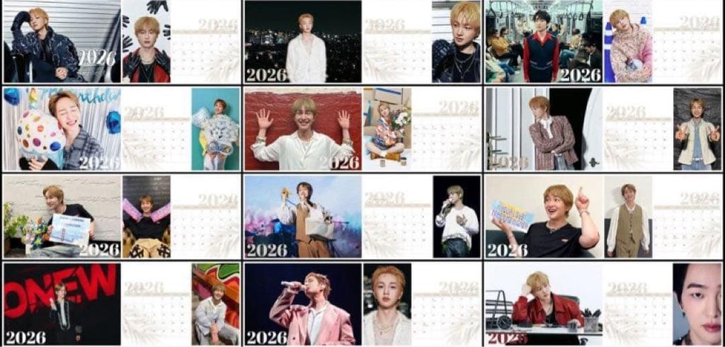 [USED] SHINee Onew 2026 Desk Calendar Onew Korean Goods