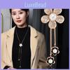 Stunning Long Pendant Necklace With Delicate Floral And Pearl Accents For Women