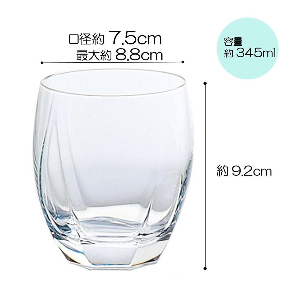ADERIA Good Design Selection Surge Old Set of 6 345ml Rocks Glass Made In Japan 11oz Rocks Glass Whiskey Brandy Stylish Sixtieth Birthday Retirement
