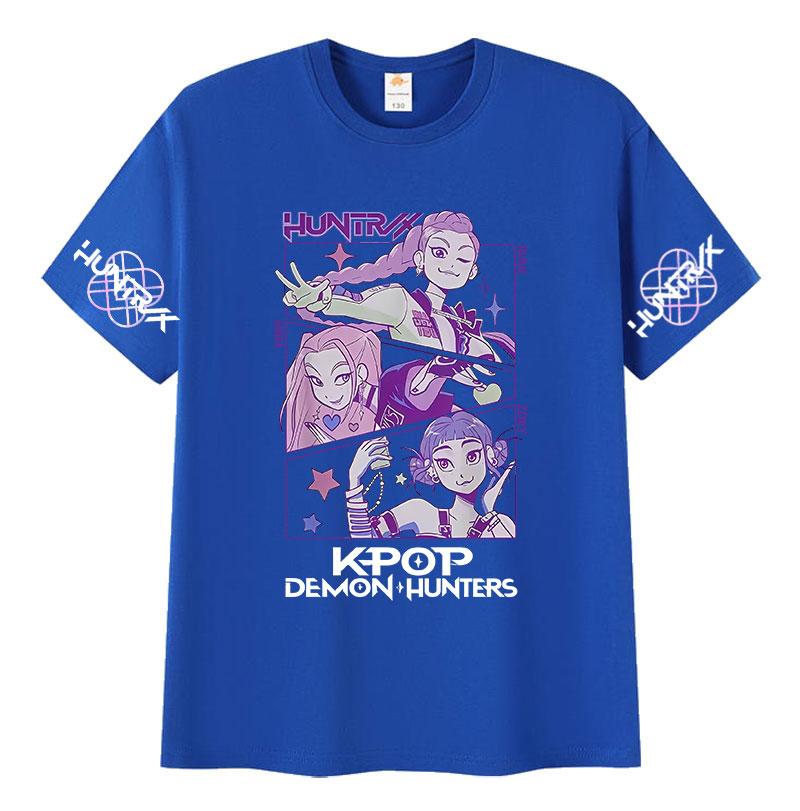 Anime K-pop Demon Hunters 2025 Graphic T-Shirts Men Women Kawaii Aesthetic Clothing T Shirt Casual Cotton Short Sleeve T-Shirt