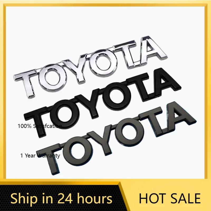 Hub Caps 3D Emblem Stickers For Toyota Front and Rear Car Logo GT86 Modification RAV4 Corolla Camry Prado Crown REIZ CHR
