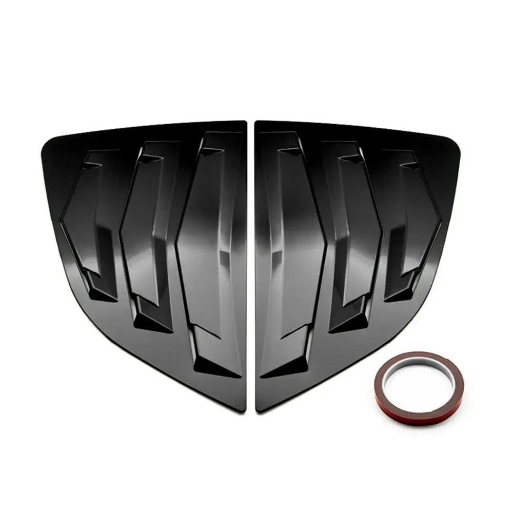 For Honda Jazz Fit 2014-2019 Car Rear Louver Window Side Shutter Cover Trim Sticker Vent Scoop ABS Carbon Fiber Auto Accessories