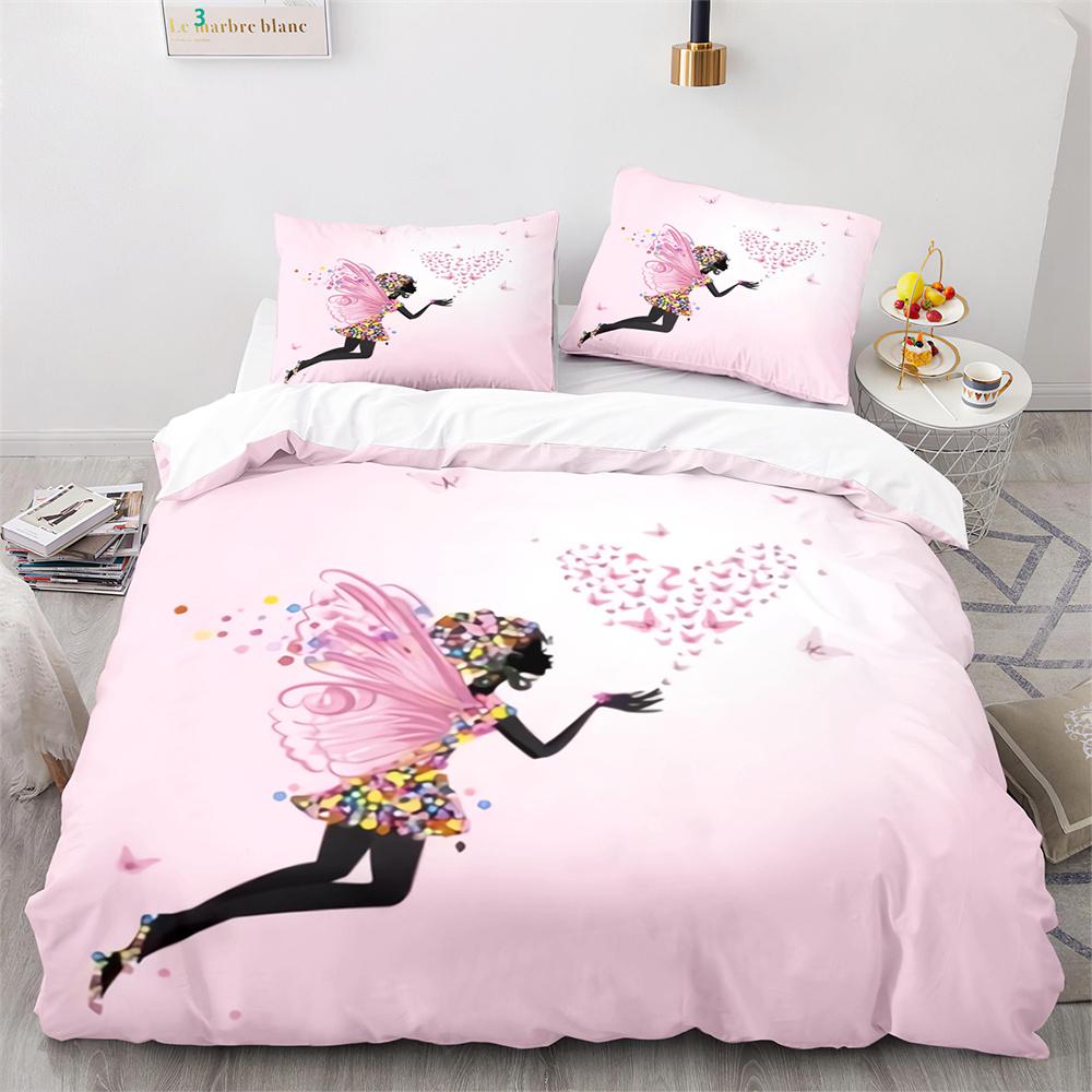 Butterfly Duvet Cover Set Blue Purple Wild Animals Bedding Set King Queen Size for Kids Girls Women Polyester Comforter Cover