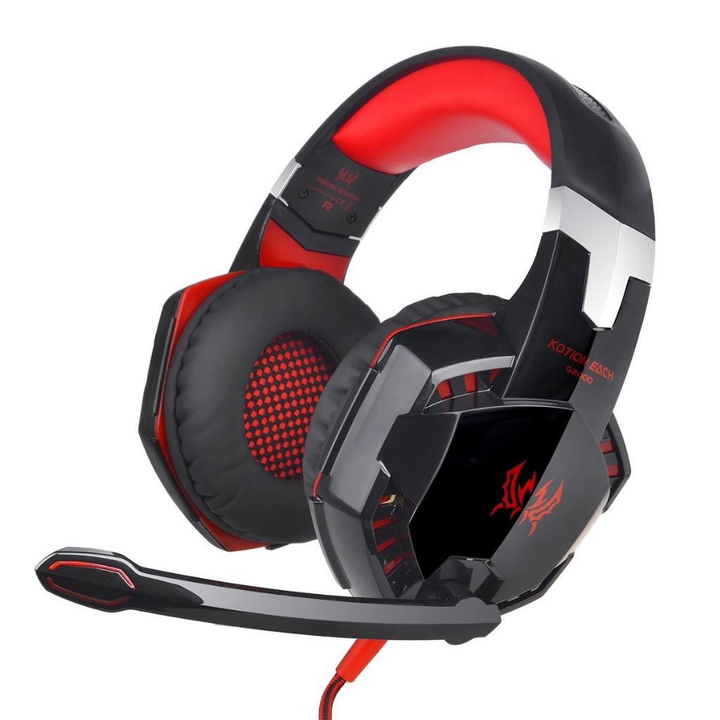Casque Gaming Circum-Aural Inzhuo G2000 avec Microphone, Basses Profondes pour Musique sur Ordinateur Portable/de Bureau