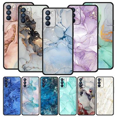Marble Ink and Wash Case For Oppo Find X6 Pro X5 A54 A53 A52 A9 2020 A15 A95 A17 A16 A76 A74 A57 Reno7 Reno6 Pro Plus 5G Cover