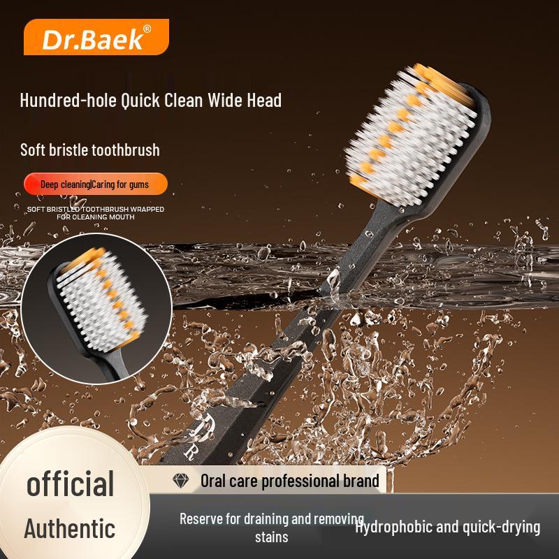 Korean Adult Wide Head Toothbrush with Soft Bristles for Advanced Cleaning and Gum Care - 3 Pack