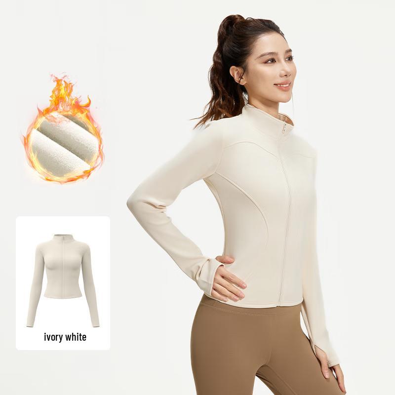 

Women s Slimming Winter Fleece Stand Collar Sports Jacket